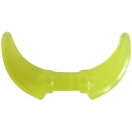 Lego zbraň hák se dvěma čepelemi, průhledná neonově zelená (37341e TRANS-NEON GREEN)